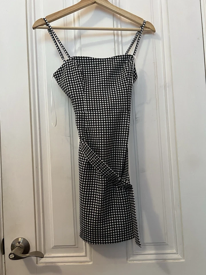 Vestido French Connection fcuk estampado a cuadros talla s UK 4 Foto 3 de 4