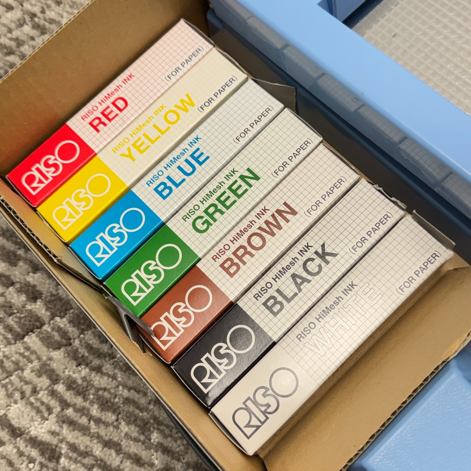 Huge Lot RISO PRINT GOCCO-Ink For Paper & Cloth-20 Bulbs-Embossing Powder-Paper!