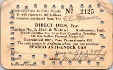 Petrolina Gas Oil Anderson Indiana Direct Oils Sparco Gas Free Lube Card-B1
