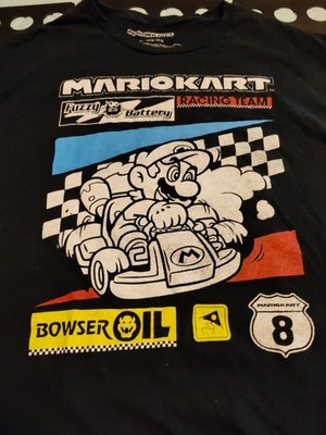 Men's Mariokart Racing Team Graphic T-Shirt Black 2XL