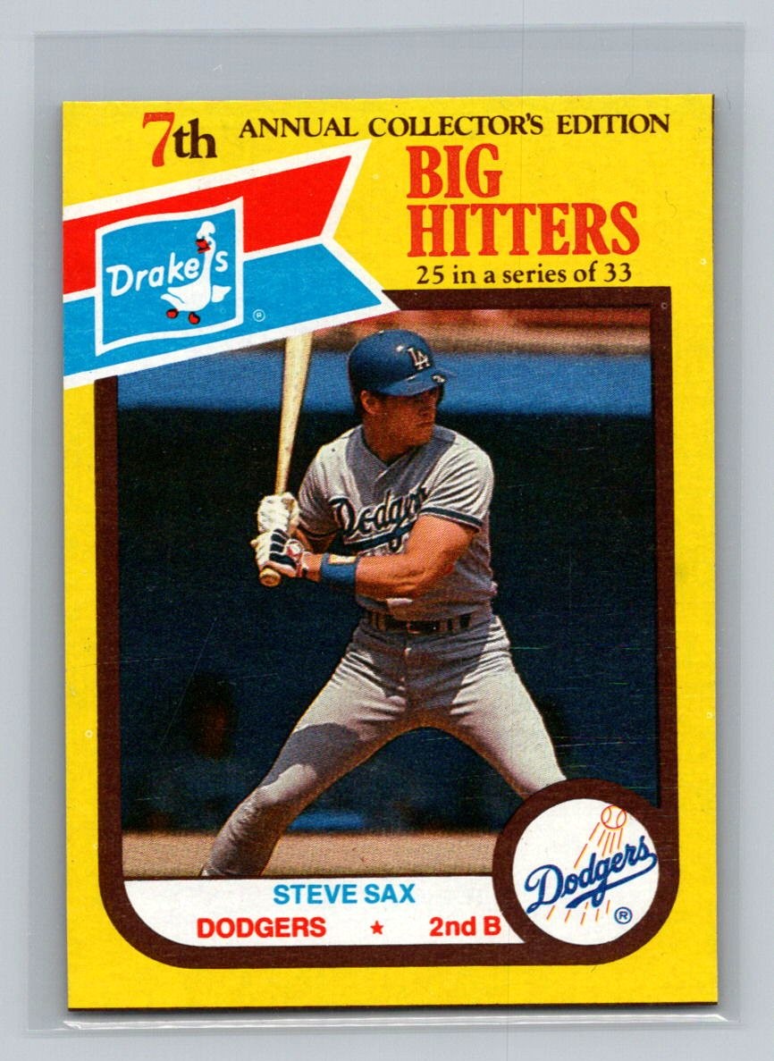 1987 Drake's Big Hitters / Super Pitchers #25 Steve Sax
