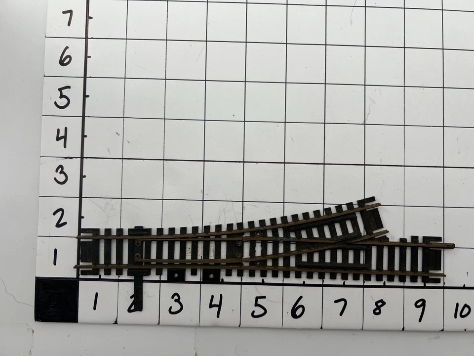 Atlas HO Scale Lot of 4 Switch Left Track Brass/Nickel Good Condition - Image 4 of 4