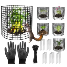 18Pcs Plant Protectors from Animals,13.5" Dia X 14.3" H Metal Plant Cages for...