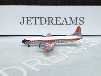 1/400 FAA FEDERAL AVIATION ADMINISTRATION L-188 188C 1980'S COLORS N111 JC WINGS