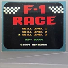 F-1 Race Nintendo 1984 Sticker Japan Vintage Non-Sport Trading Card Collectible