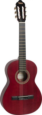 Valencia VC203 200 Series 3/4 Size Classical Guitar. Transparent Wine Red