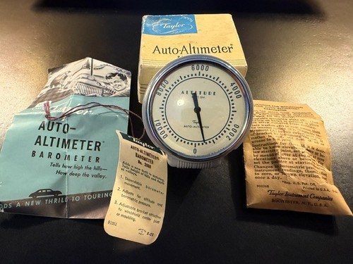 Taylor Auto-Altimeter Barometer No. 2068D Appears Never Used As Is Parts Only