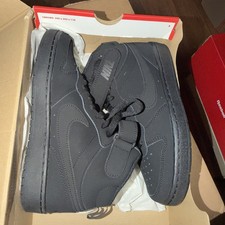 Nike Court Borough Mid 2 GS Youth Triple Black Shoes CW5867-001 Sz 5.5
