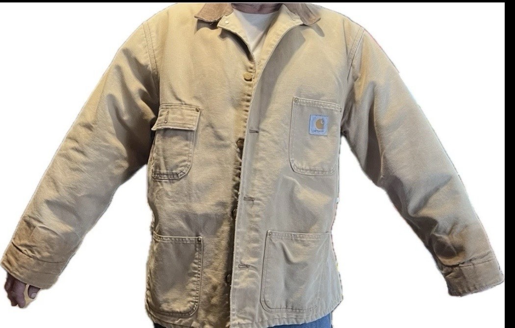 Vintage XL Mens Carhartt Dusty Hamilton Chore Jacket Blanket Lined Barn Coat WIP thumbnail 2