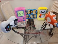 5 Pc New FAO Schwarz Retro Pixel Arcade Plushs 10in Game On