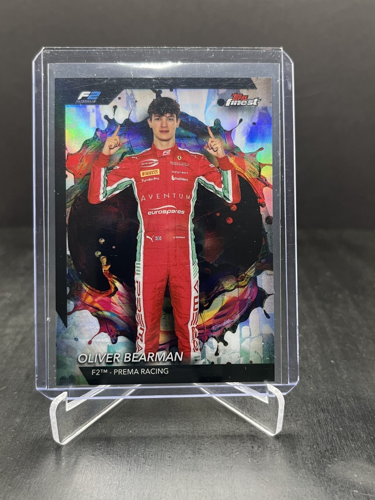 2024 Topps Finest Formula 1 F1 Oliver Bearman Rare Refractor #221