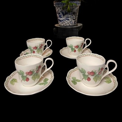 Noritake Royal Orchard #9416, Set Of 4 Cups And Saucers EUC