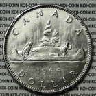 Canada 1968 large dollar $1 Voyageur nickel lightly circulated