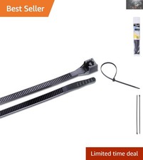 Durable 4-Inch UV Resistant Nylon Cable Ties 100 Pk, 18 lb Tensile Strength