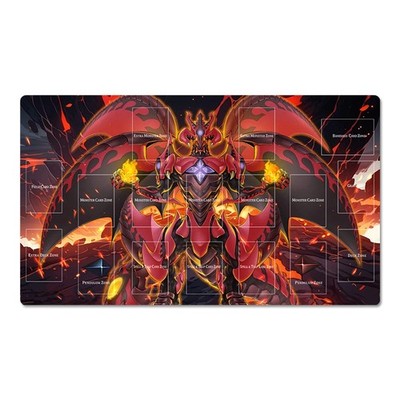 WVICM Table Playmat Red Supernova Dragon TCG CCG Play Pad Trading Card Game Mat