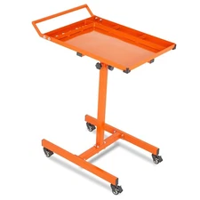 Rolling Work Table with Wheels 300 LBS Load Capacity Mobile Adjustable Workbench