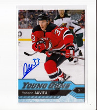 YOHANN AUVITU autographed '16/17 NJ NEW JERSEY DEVILS 