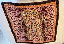 genuine Roberto Cavalli silk Scarf pink leopa...