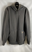 Carhartt Men's Carbon Heather Gray Loose Fit Hooded Sweatshirt TS0615-M Sz M