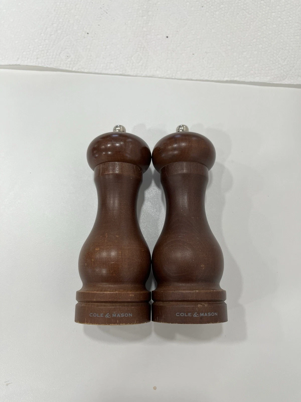 COLE & MASON 105 Forest Wood 6" Salt and Pepper Grinder Set Wooden Mills England