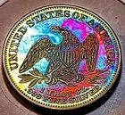 1 oz .999 Fine Silver Round 1854 Seated Liberty Design Proof TONER  # 248