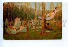 523732 Henri MARTIN Serenity Flying NYMPH w/ LYRA Harp Vintage LAPINA #774