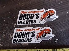 Lot Of 2 Classic Dougs Headers Racing Decals Nhra Stickers Nhra Nascar Rat Rod