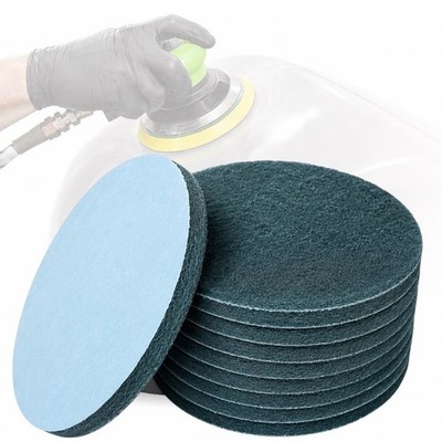 LiME LiNE 6'' Hook & Loop Gray Scuffing Discs for Orbital Sanders -  Pack of 8