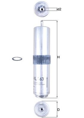 Kraftstofffilter MAHLE KL 763D Leitungsfilter für BMW X1 E90 X4 X3 ALPINA E91 D3
