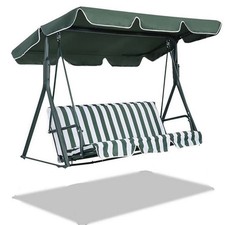 3 Person Outdoor Patio Swing Chair Replacement Canopy Removable Seat Cover,...