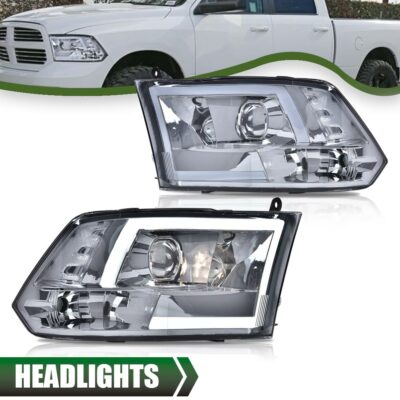 Led Headlights Ram 1500 Black LED Tube Projector Headlights For 2009-2018 Dodge Ram 1500 - Pair With Turn Signal DTMOTO Ram Headlight Pair - Foto 11