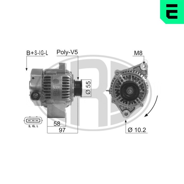ERA Lichtmaschine Generator 70A 14V FüR Toyota RAV 4 I 2.0 4WD 2.2 2.0I-image
