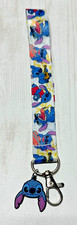 Disney Stitch Blue Lanyard with charm 7 1/2"