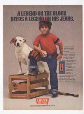 vintage 1970s mag print ad LEVI'S Jeans Jason Hervey The Wonder