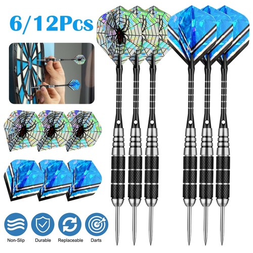 18-Piece Metal Tip Darts Set - Professional Steel Darts for All