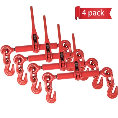 EISEN 4 Piece 1/4 In-5/16in Ratchet Chain Load Binder Flatbed Truck Trailer Tie Down