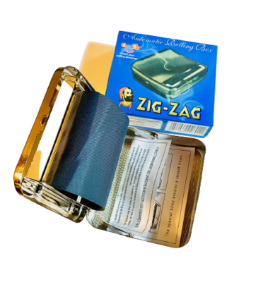 Zig Zag TIN Automatic Cigarette Tobacco Rolling Machine Box ZigZag Roller  Roll