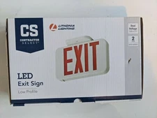 Lithonia Lighting LED Emergency Exit Sign Compliant Red Letters Brand New In Box