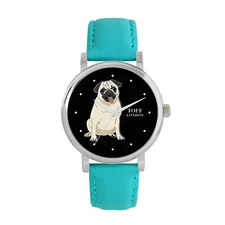 Toff London TLWS-74038 Ladies Beige Pug Dog Watch