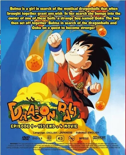 Dragonball Z (Ep 1- 291End) & Dragonball GT (Ep 1-64End) DVD with English  Dubbed