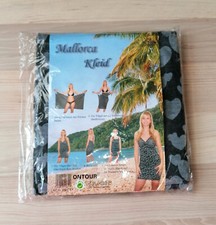 Mallorca-Kleid Strand/Sommerkleid Mini Träger Wickelkleid "Ontour" Herz schwarz