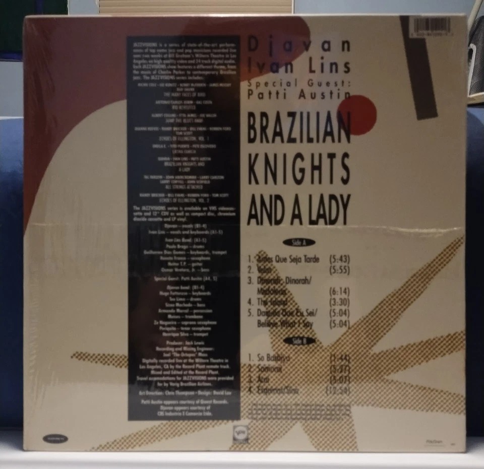 DJAVAN-IVAN LINS Brazilian Knights & a Lady NM 1988 VERVE LP shrink PATTI AUSTIN - Image 3 of 4