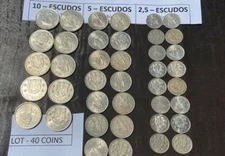 40 Portuguese coins of Caravel Boat 3 different sizes