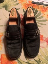 Men's size 7 Versace Loafers black with black cowskin