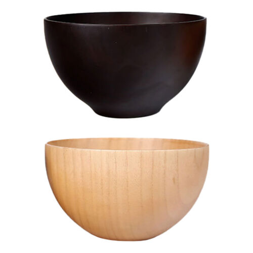  Cuenco de madera de 2 piezas tazones de sopa de azufaifo de fideos japoneses vajilla - Imagen 1 de 12