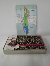 Relic Checkbook Clutch 7 x 4.25 x 1" Purse Keychain in Fashionable Tin