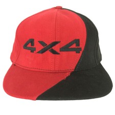 Vtg 4X4 Off Road Hat Swirl Block Script Spell Out Logo Jeep Trucker Baseball Cap