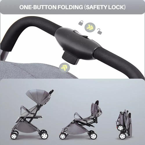 Lightweight Compact Baby Stroller Pram Easy Fold Travel Carry on Plane NEW - Picture 8 of 14