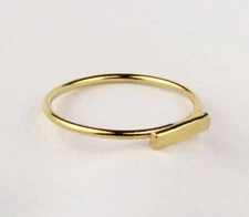 Bar Ring, Horizontal Bar Ring, Simple Gold Ring, 14k Gold Filled Ring, Gold Ring
