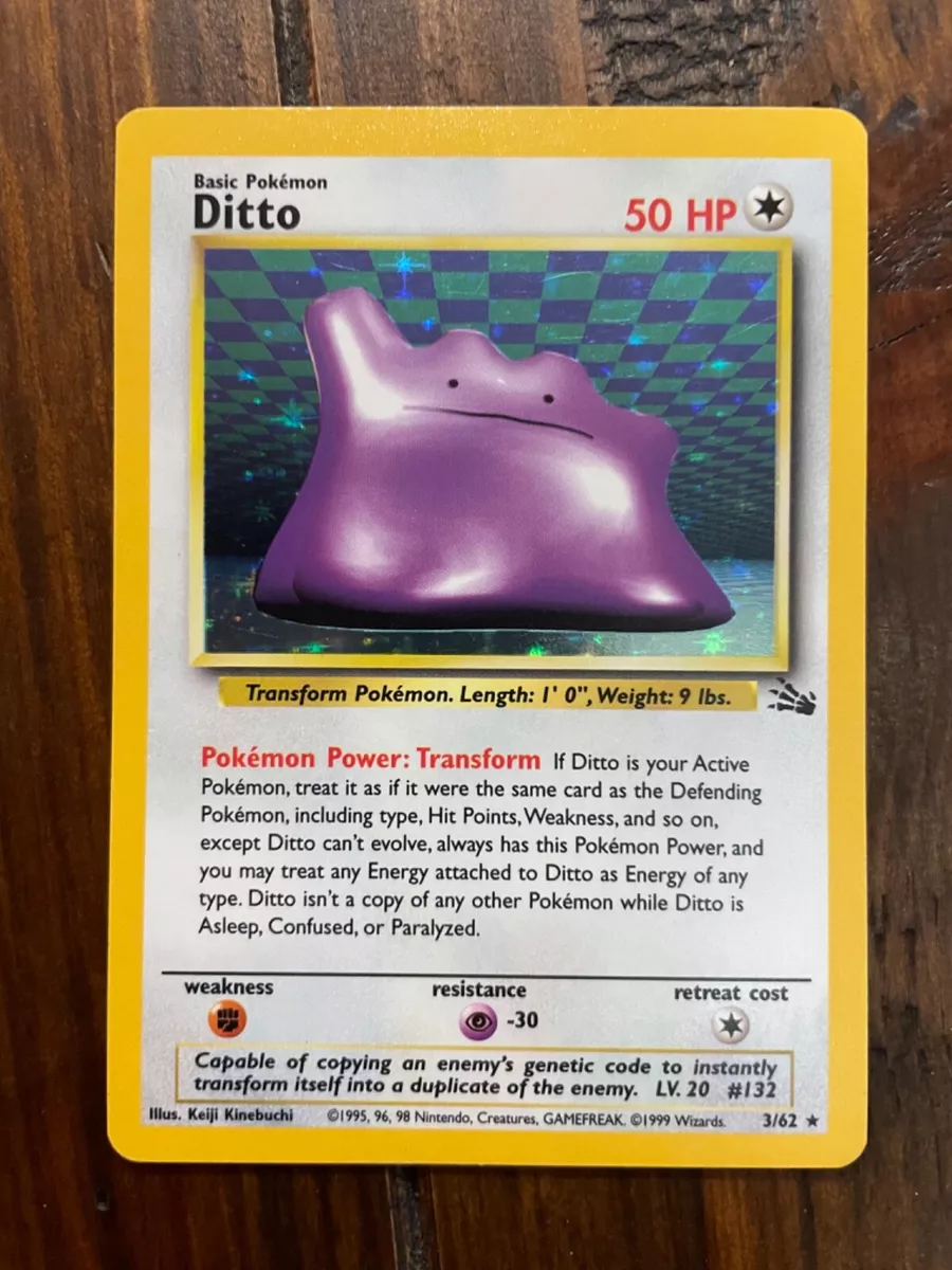 Pokémon TCG Fossil Ditto Holo RARE #3/62